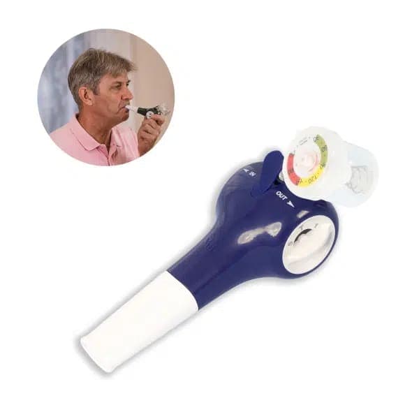 מכשיר תרגול נשימה עם מד לחץ